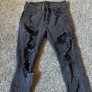 Aeropostale black ripped jeans size 4